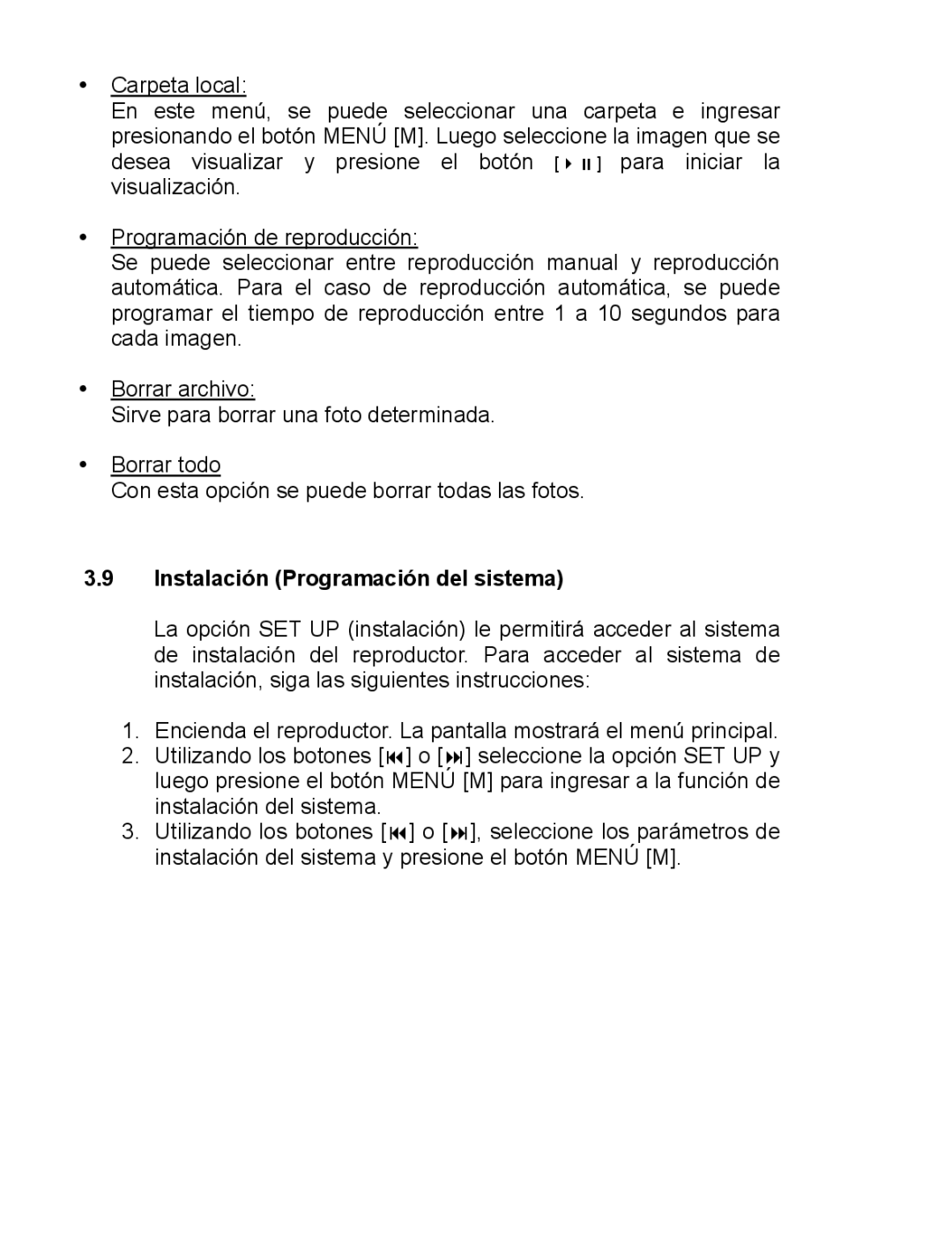 Continental Electric CEMP16224, CEMP16223, CEMP16222 instruction manual Instalación Programación del sistema 