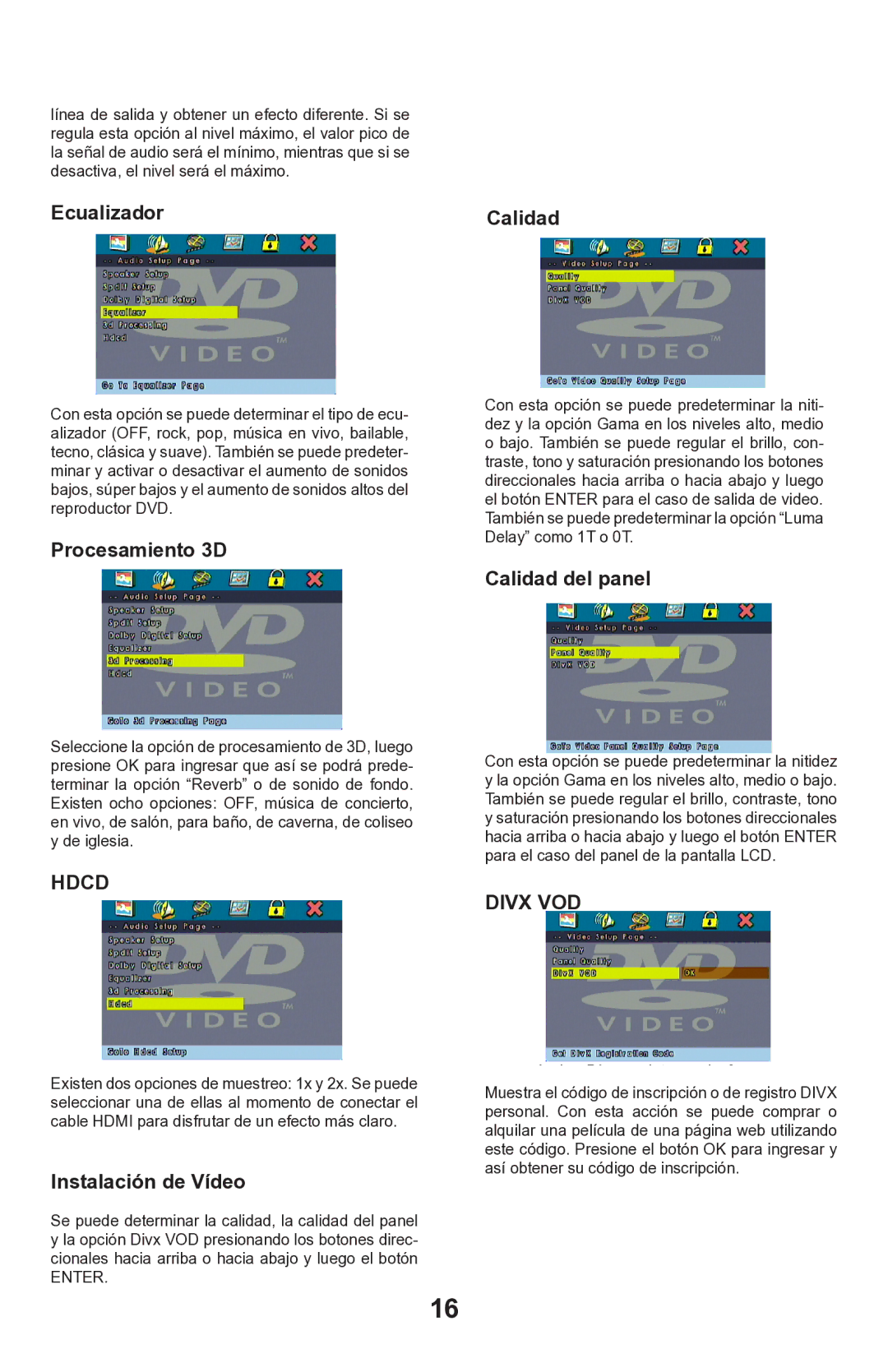 Continental Electric CEPDV97785 manual Divx VOD 