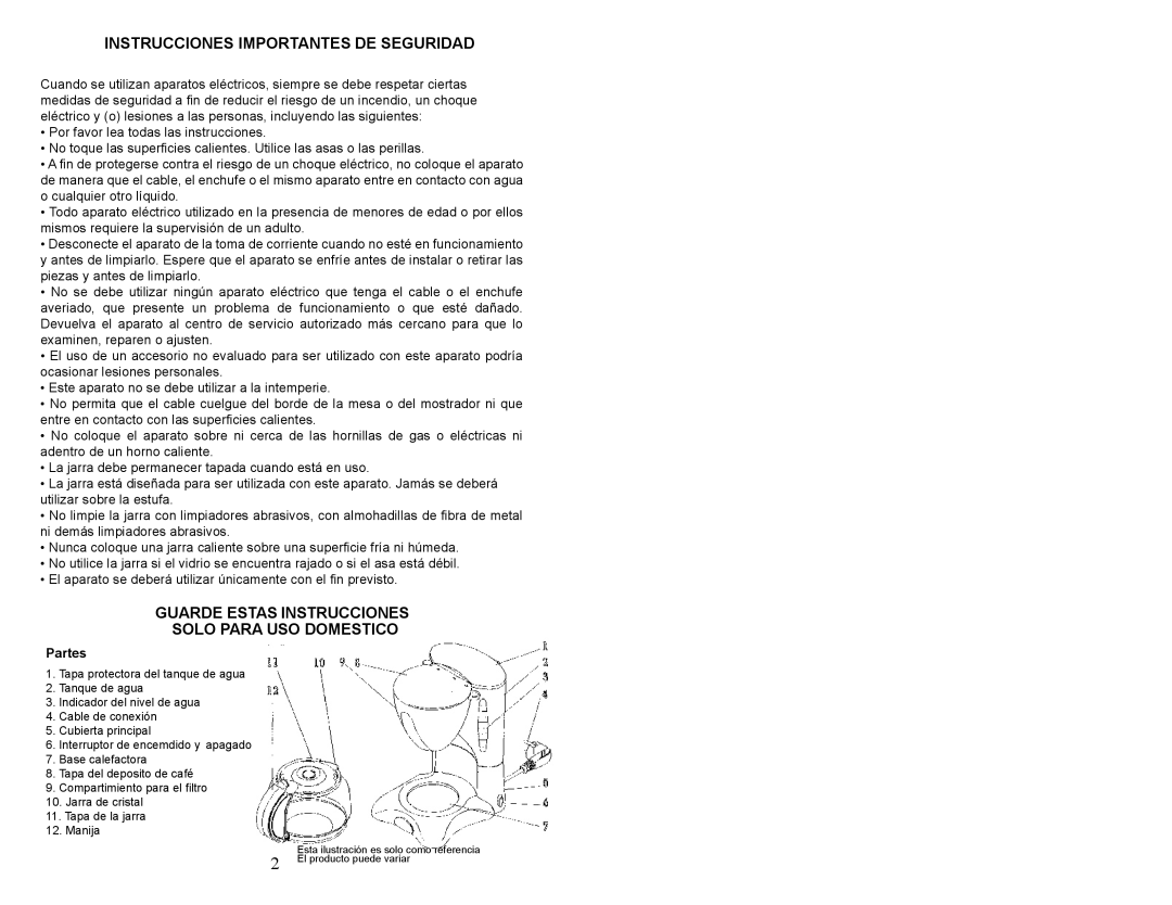 Continental Electric CM43635 instruction manual Partes, Instrucciones Importantes De Seguridad, Guarde Estas Instrucciones 