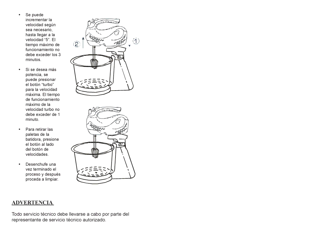 Continental Electric CP43179 instruction manual Advertencia 