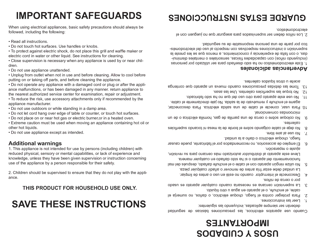 Continental Electric CP43719 user manual Important Safeguards 