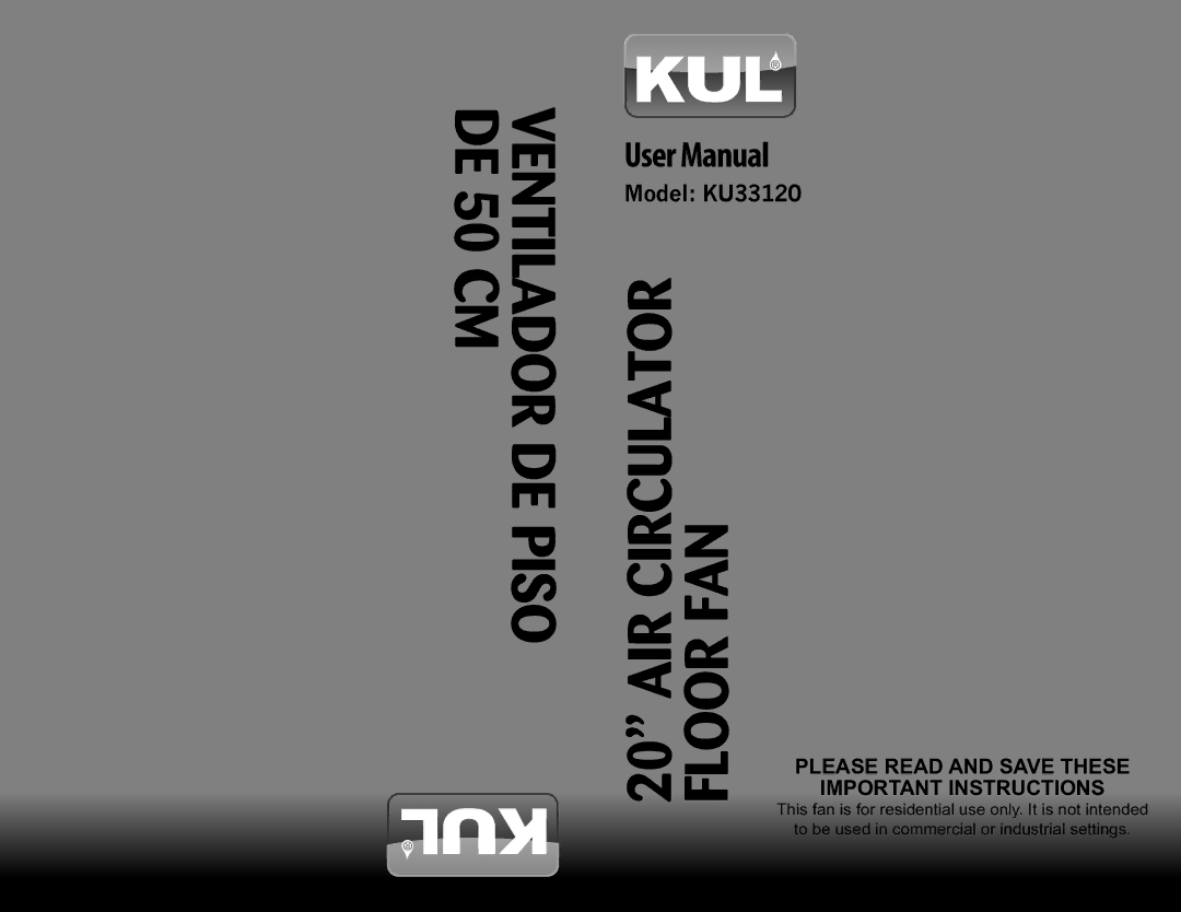 Continental Electric KU33120 user manual 