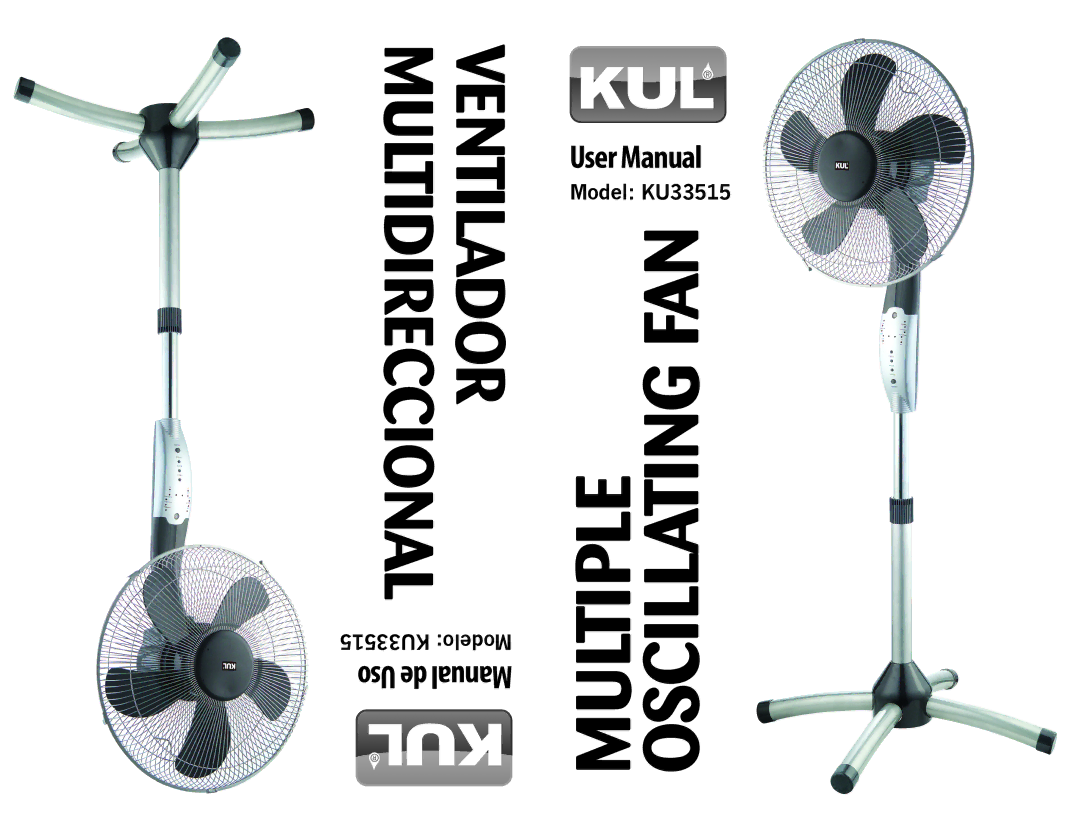 Continental Electric KU33515 user manual Multiple Oscillating FAN 