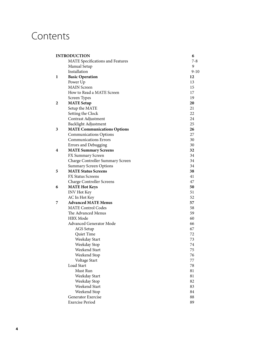 Continental Home MATE2 manual Contents 