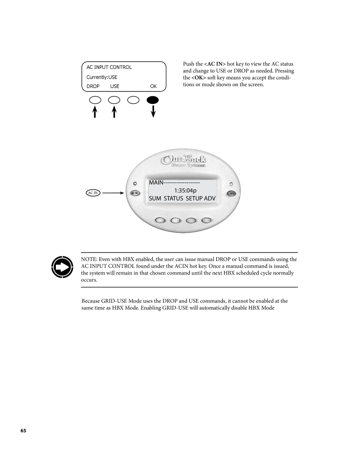 Continental Home MATE2 manual Push the AC in hot key to view the AC status 