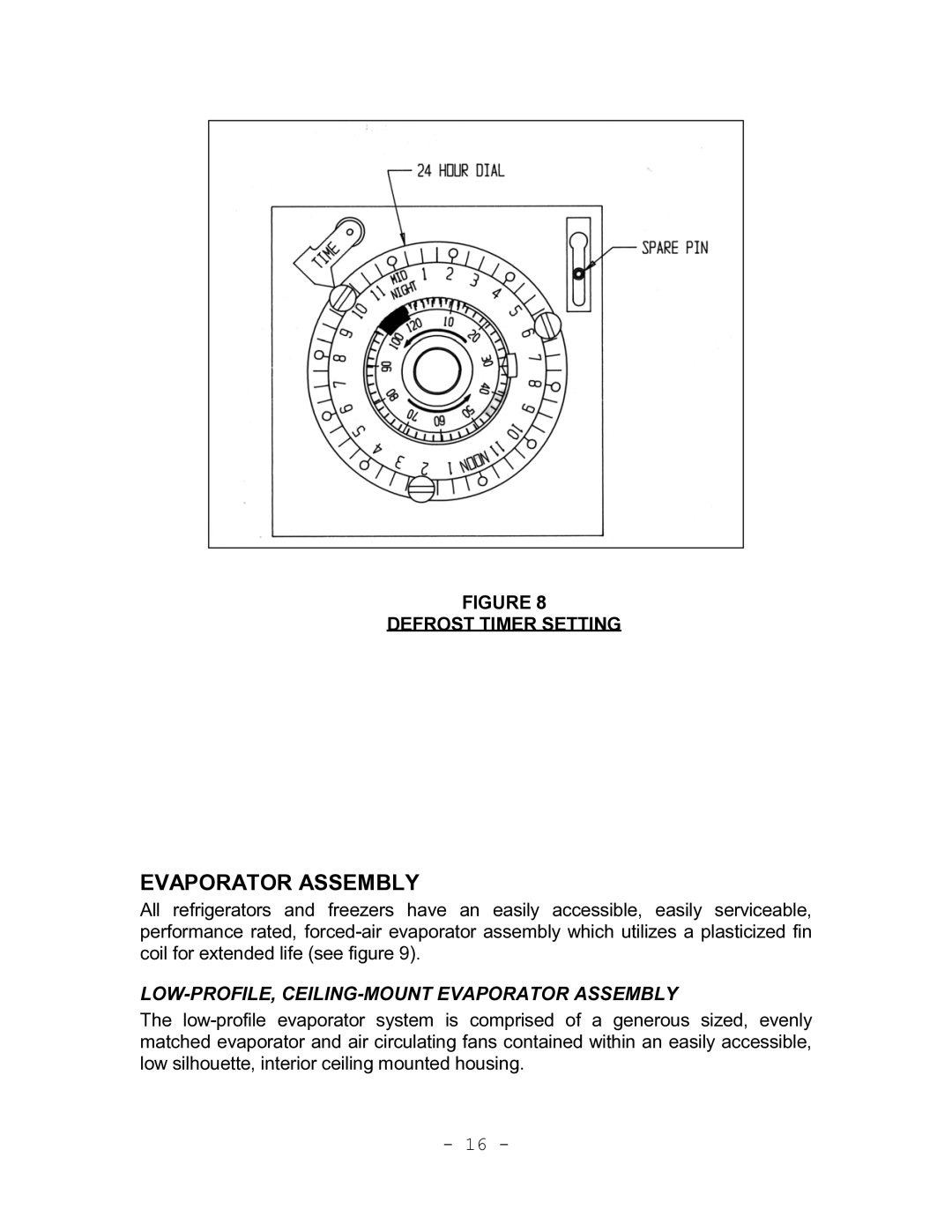 Continental Refrigerator Refrigerators and Freezers instruction manual LOW-PROFILE, CEILING-MOUNT Evaporator Assembly 