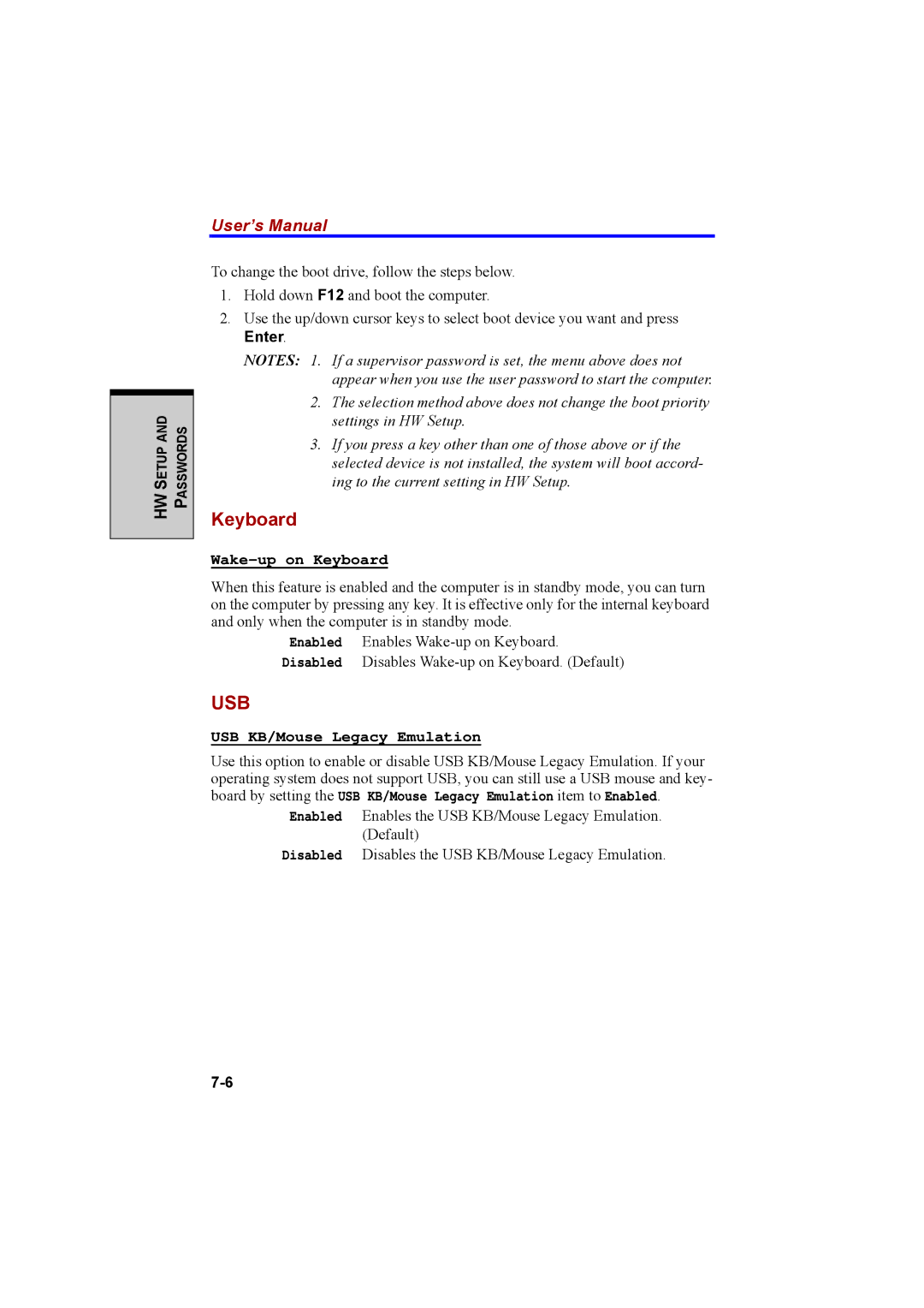 Cool-Lux A100 manual Enter, Wake-up on Keyboard 