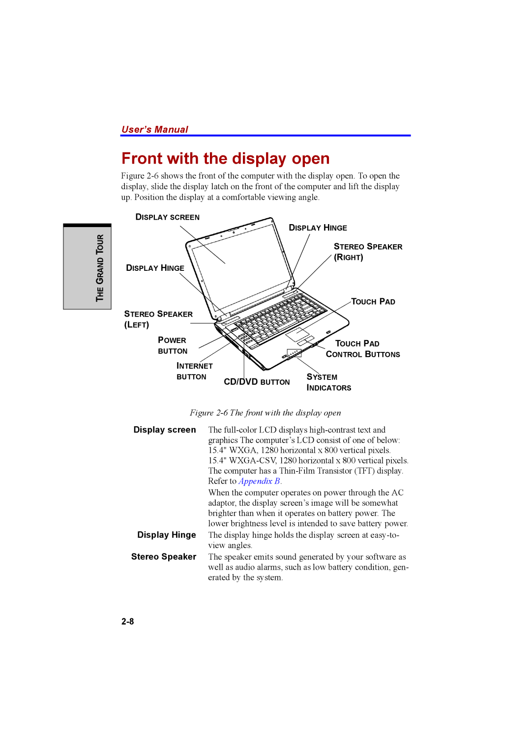 Cool-Lux A100 manual Front with the display open, CD/DVD Button 