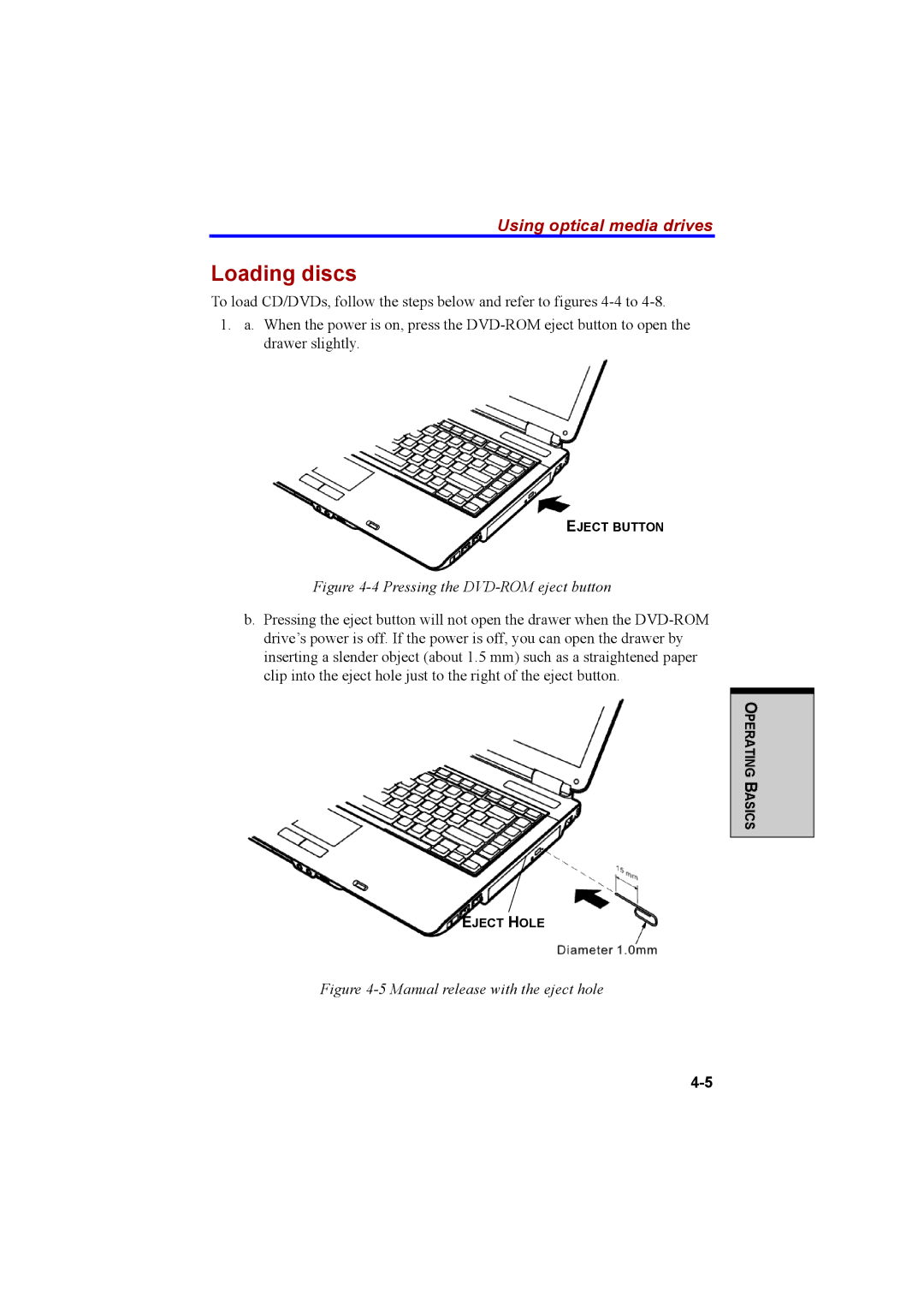 Cool-Lux A100 manual Loading discs, Using optical media drives 