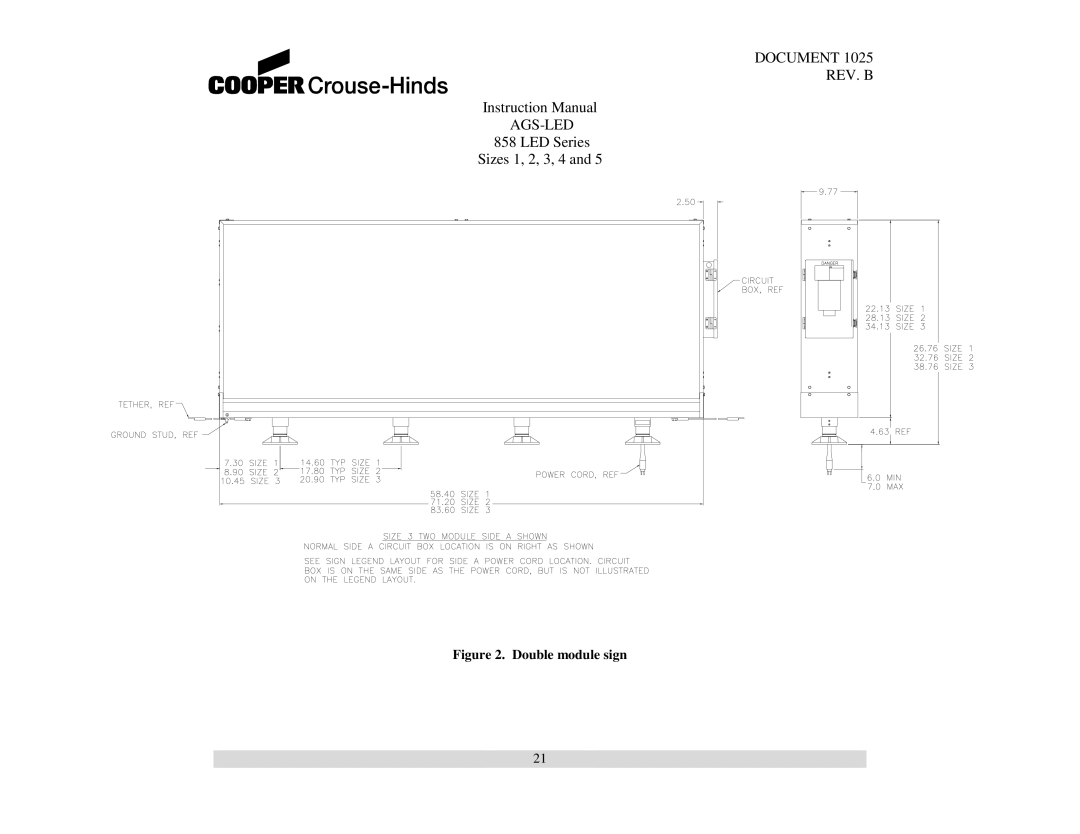 Cooper Bussmann 858 instruction manual Document 1025 REV. B 