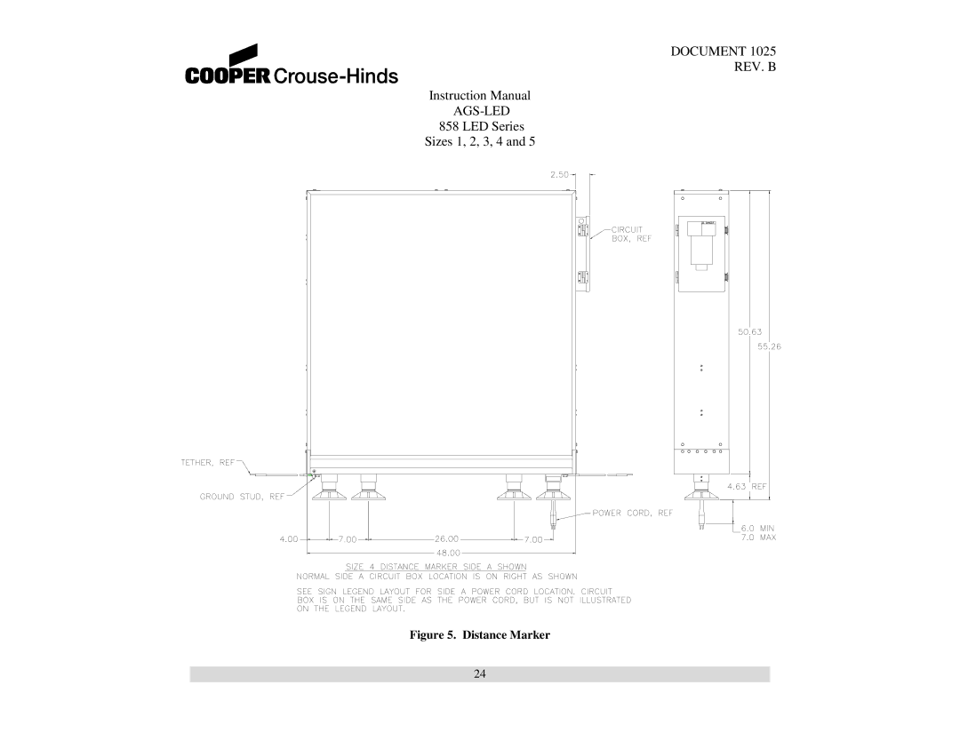 Cooper Bussmann 858 instruction manual Distance Marker 