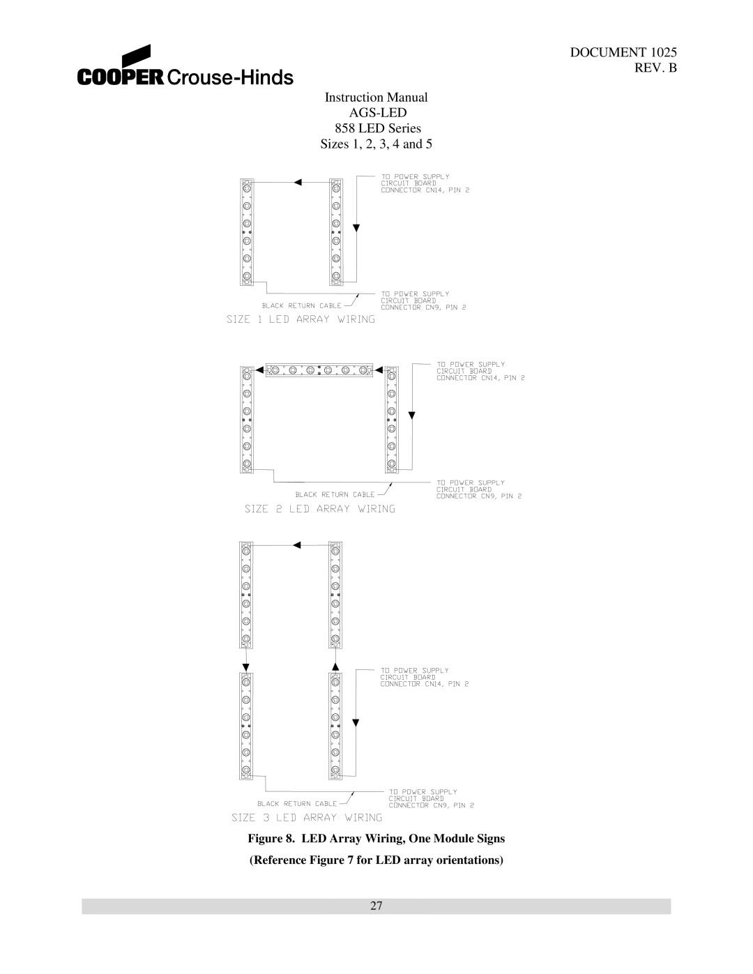 Cooper Bussmann 858 instruction manual Document REV. B AGS-LED 