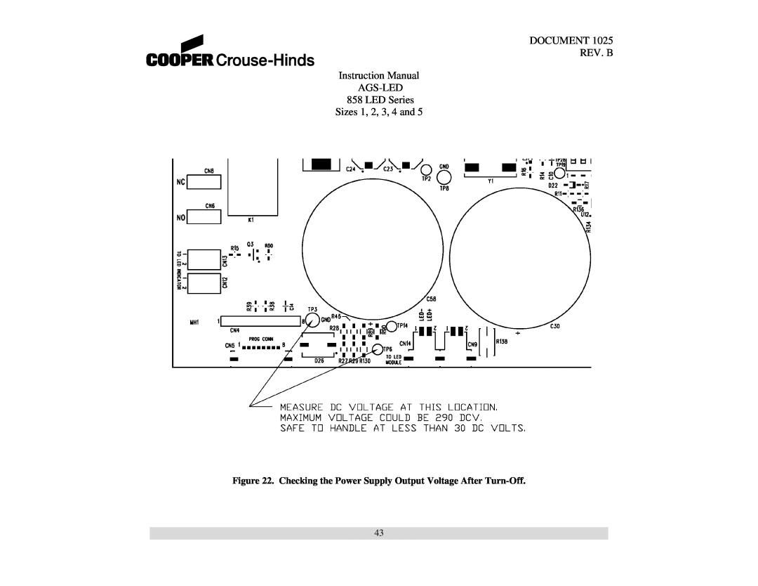 Cooper Bussmann 858 instruction manual DOCUMMENT REV. B Instruction Manual AGS-LED, LED Series Sizes 1, 2, 3, 4 and 