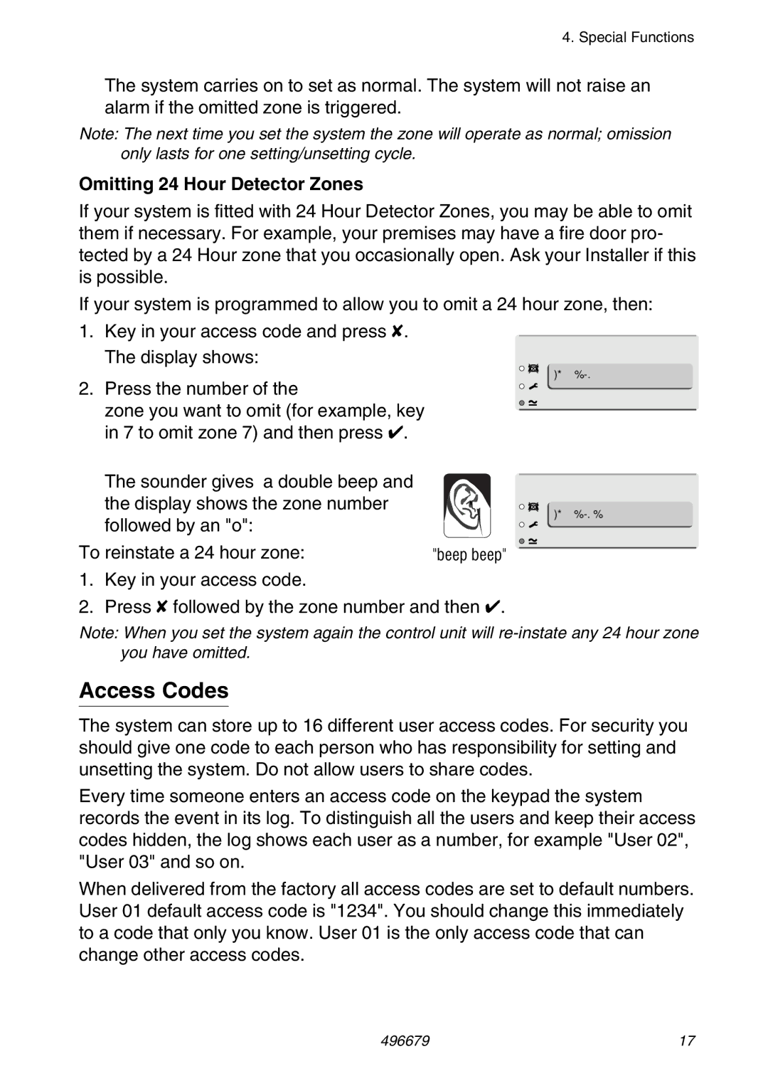 Cooper Bussmann 9752 manual Access Codes 