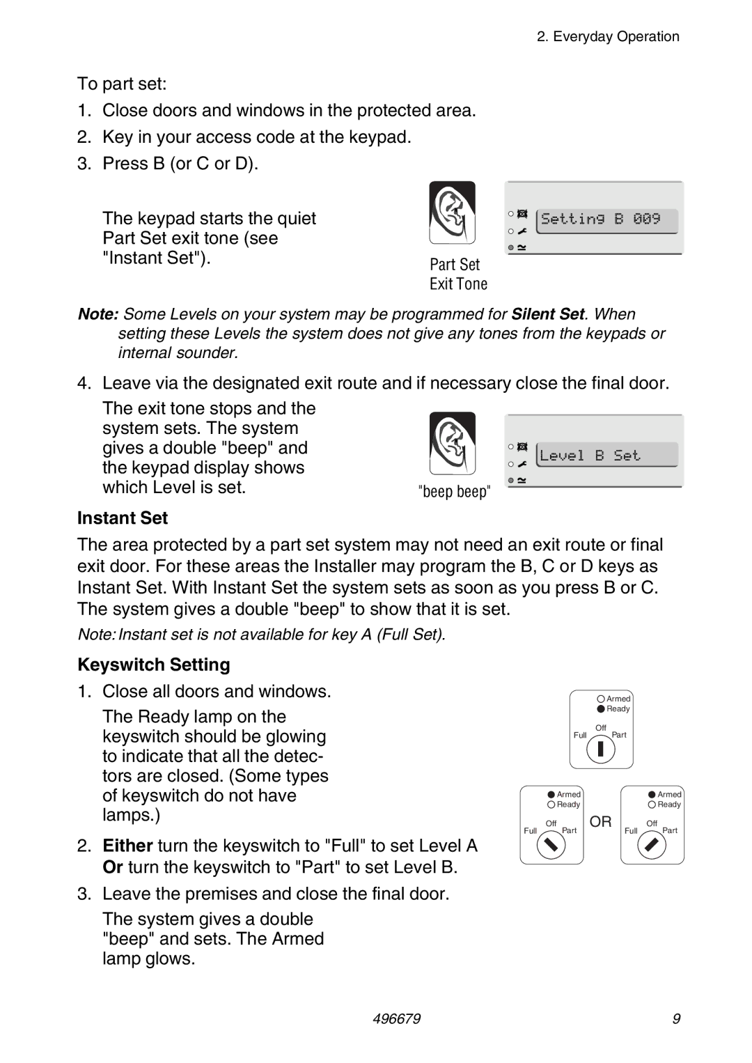 Cooper Bussmann 9752 manual Instant Set, Keyswitch Setting 