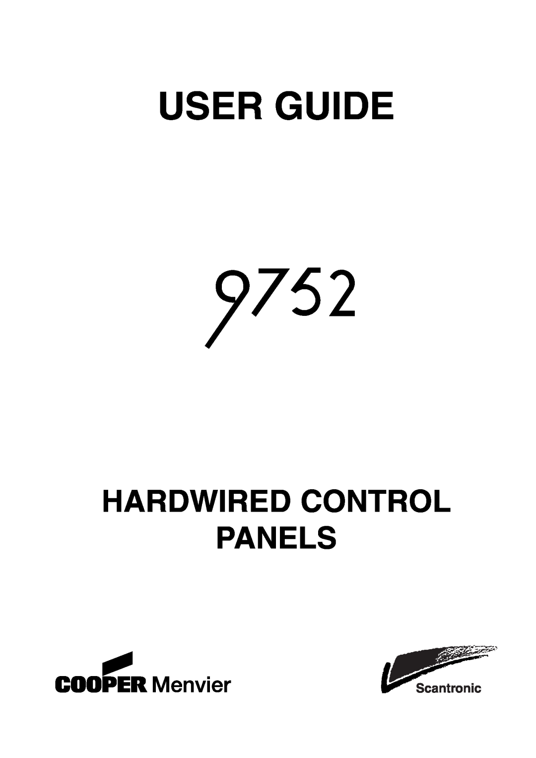 Cooper Bussmann 9752 manual Hardwired Control Panels, User Guide 