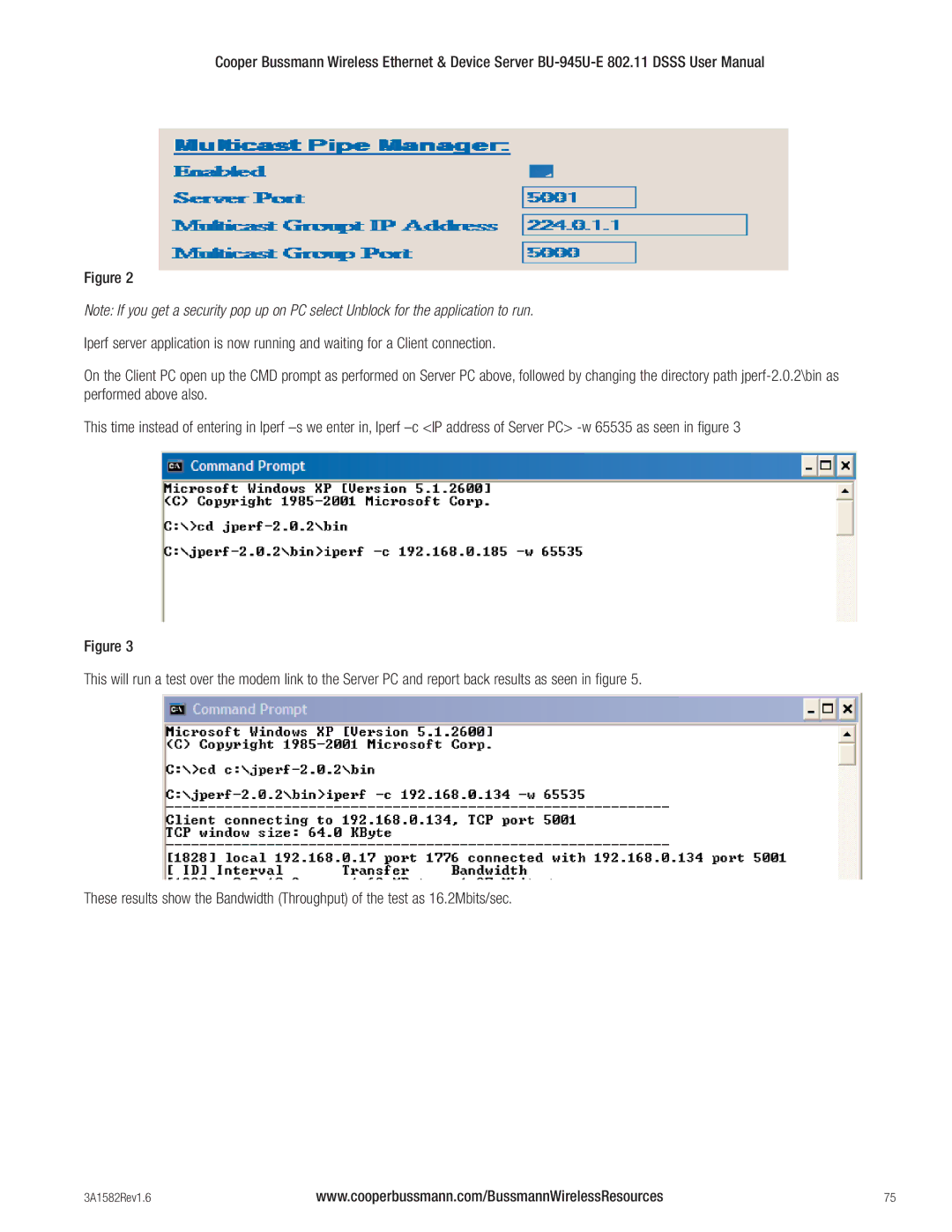 Cooper Bussmann BU-945U-E 802.11 DSSS user manual 3A1582Rev1.6 