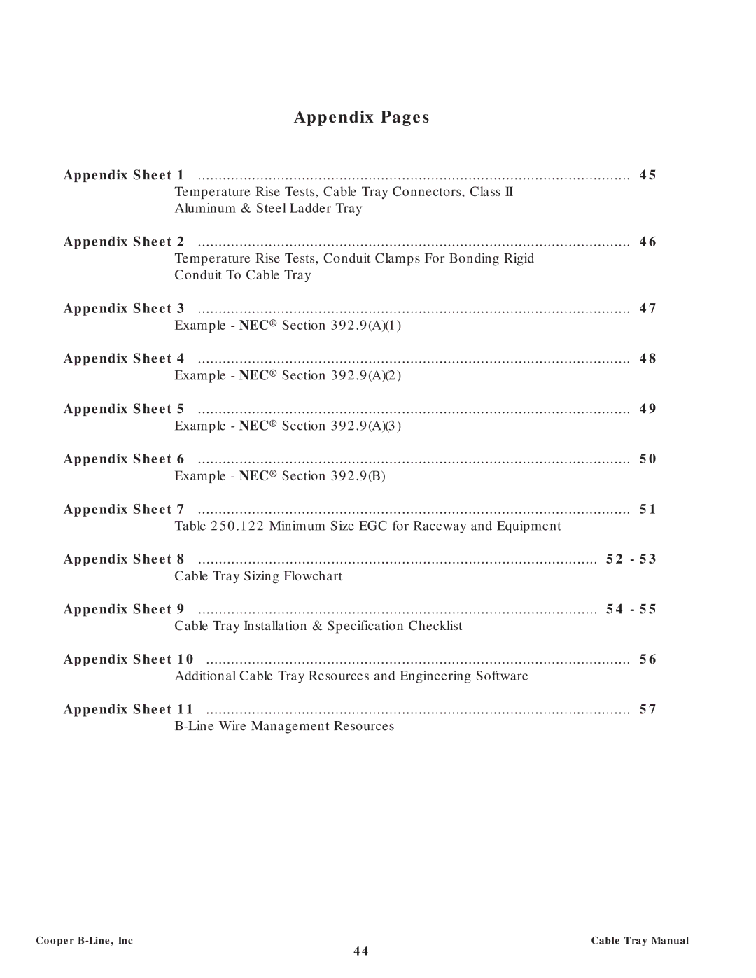 Cooper Bussmann CT02MAN manual Appendix Pages 