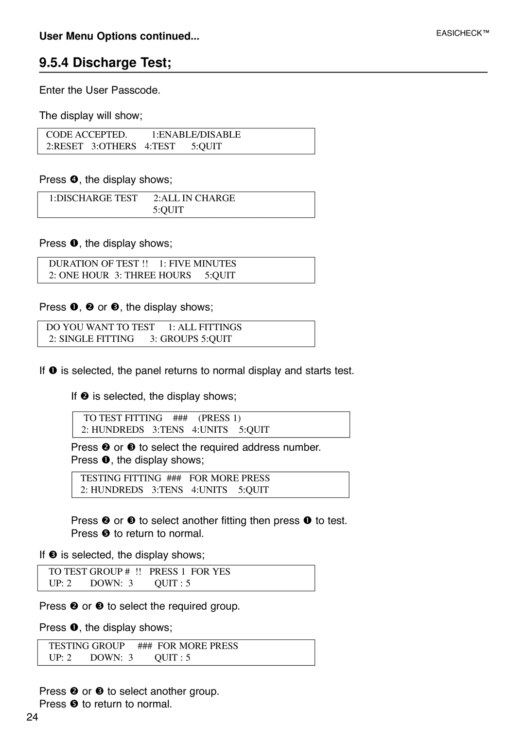 Cooper Lighting 1001 installation instructions Discharge Test 