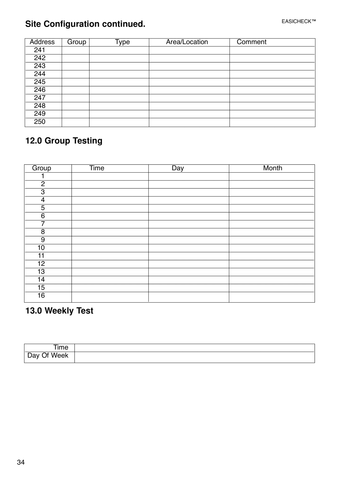 Cooper Lighting 1001 installation instructions Group Testing, Weekly Test 