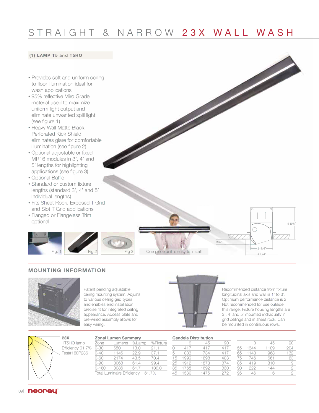 Cooper Lighting 23X manual R a I G H T & N a R R O W 2 3 X W a L L W a S H, Mounting Information 