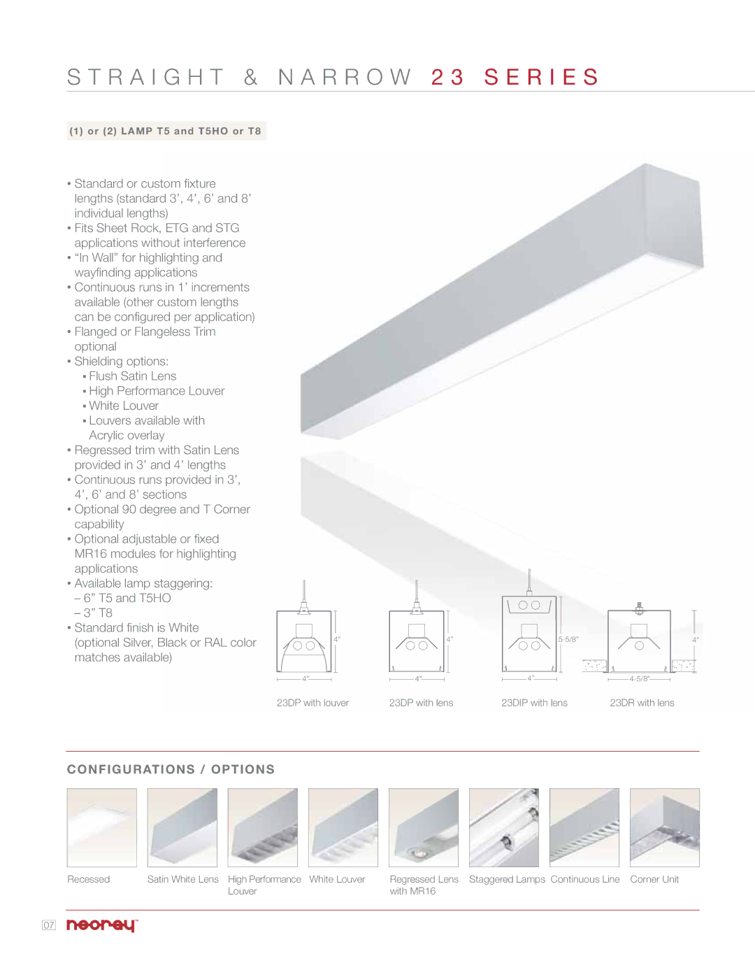 Cooper Lighting 23X manual R a I G H T & N a R R O W 2 3 S E R I E S 