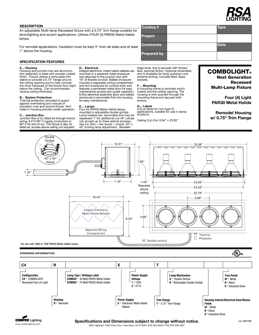 Cooper Lighting 850DCS DD specifications Housing, System Protection, Junction Box, Electrical, Lamps, Mounting, Labels 