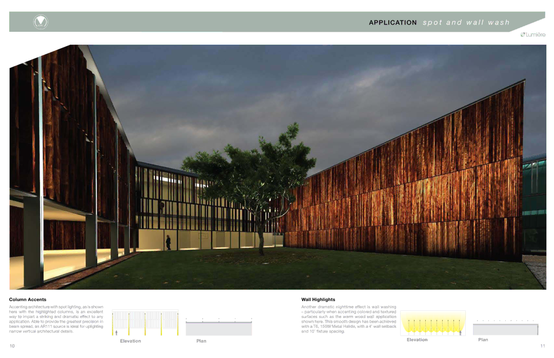 Cooper Lighting 6000 manual APP Lication s p o t a n d w a l l w a s h, Column Accents 