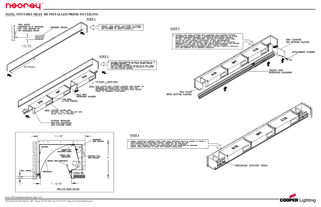 Cooper Lighting 79PF Series installation manual Series 79PF Installation Manual, Page 1 