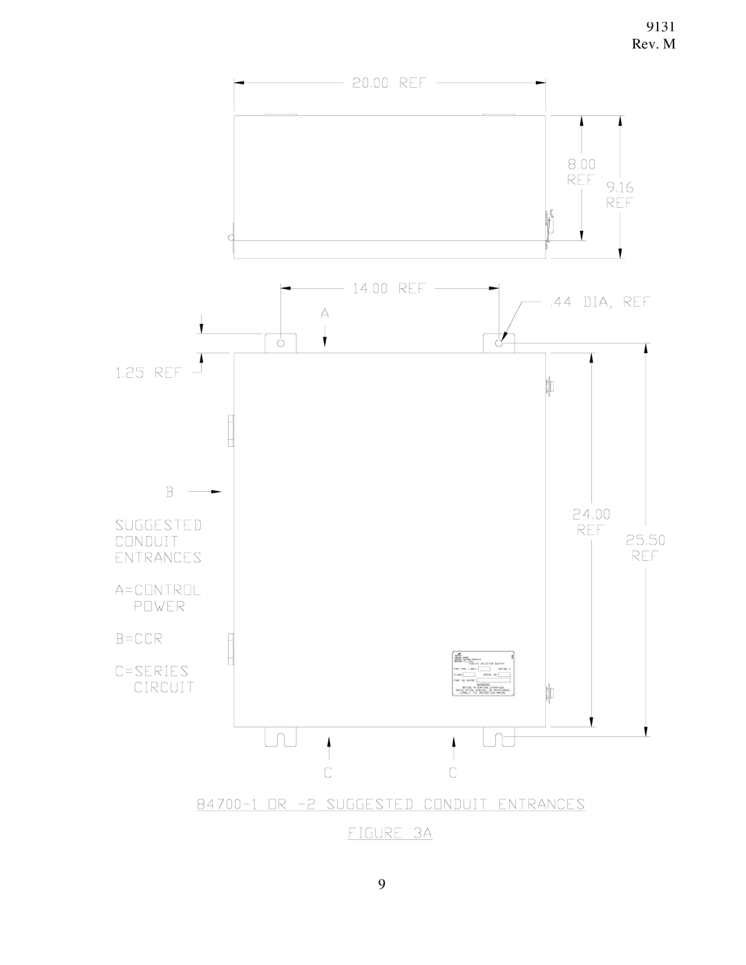 Cooper Lighting 84700 instruction manual 9131 Rev. M 