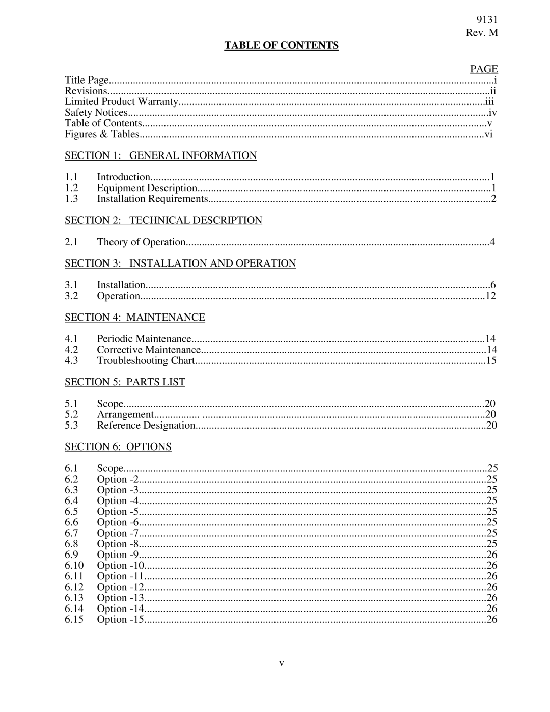 Cooper Lighting 84700 instruction manual Table of Contents 