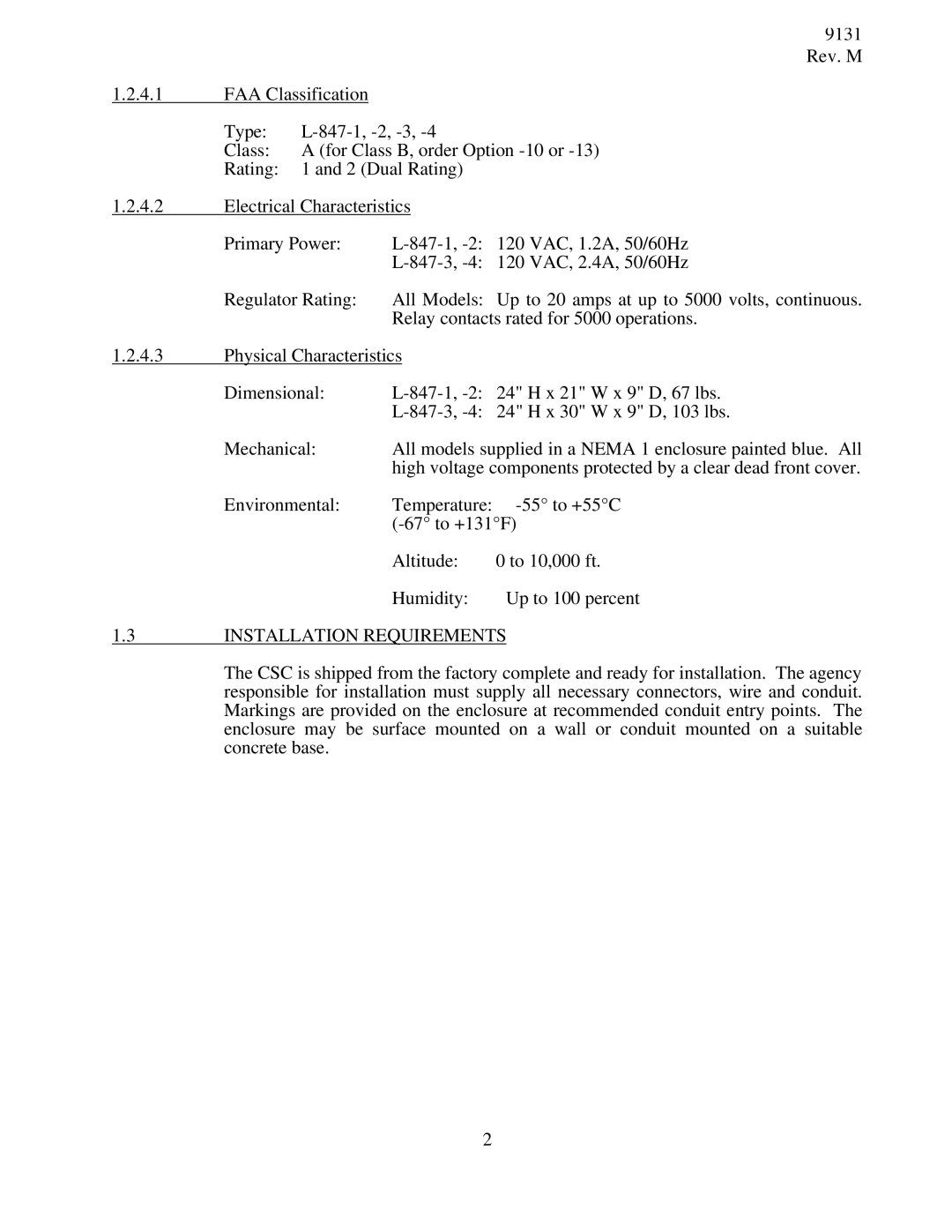 Cooper Lighting 84700 instruction manual Installation Requirements 