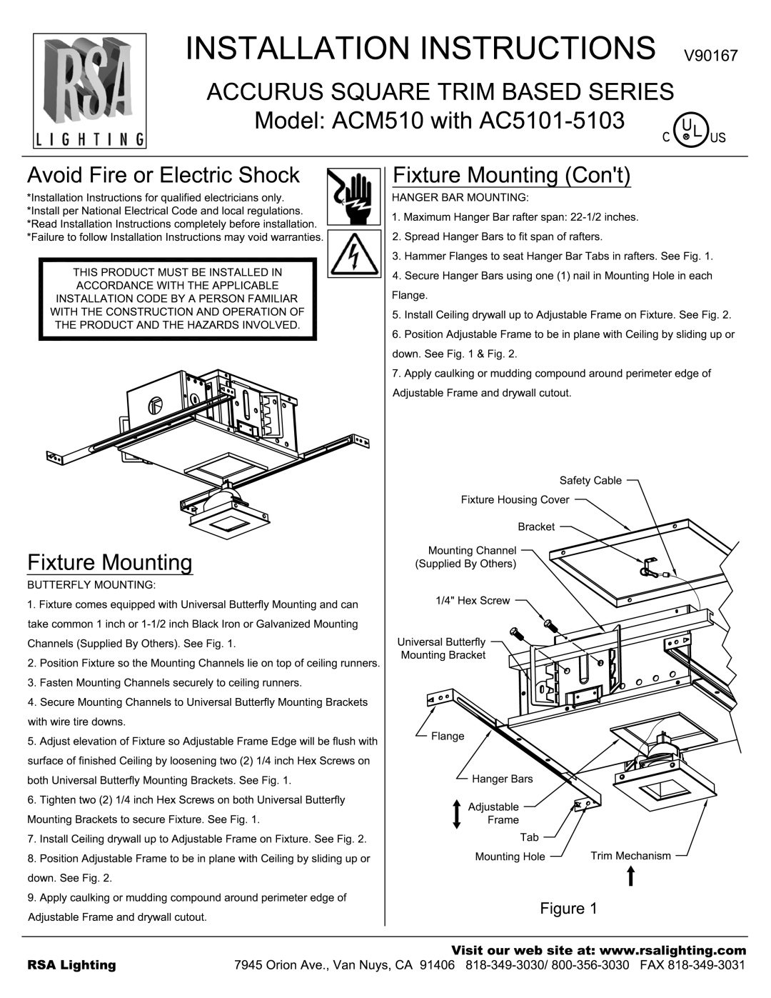 Cooper Lighting AC5101-5103 manual 