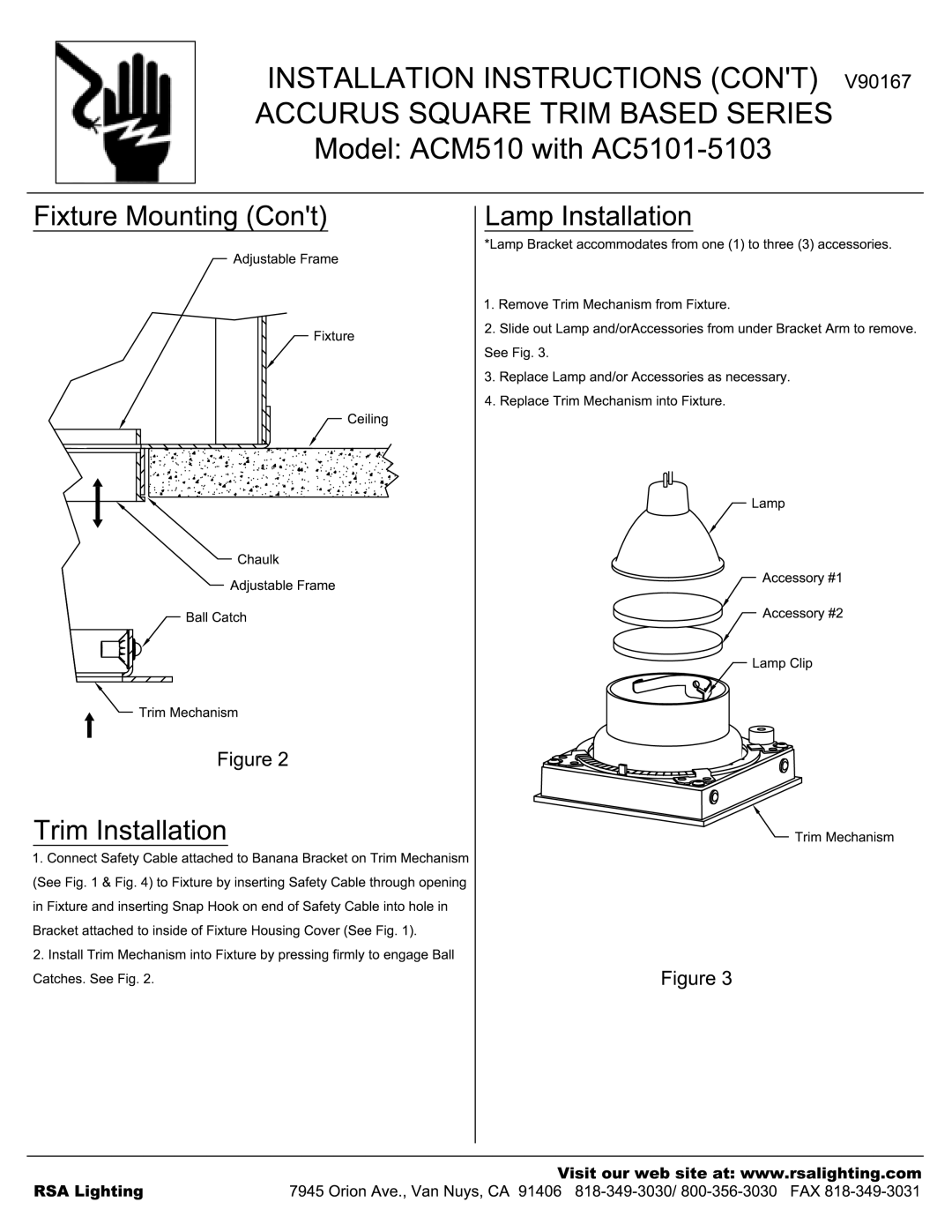 Cooper Lighting AC5101-5103 manual 