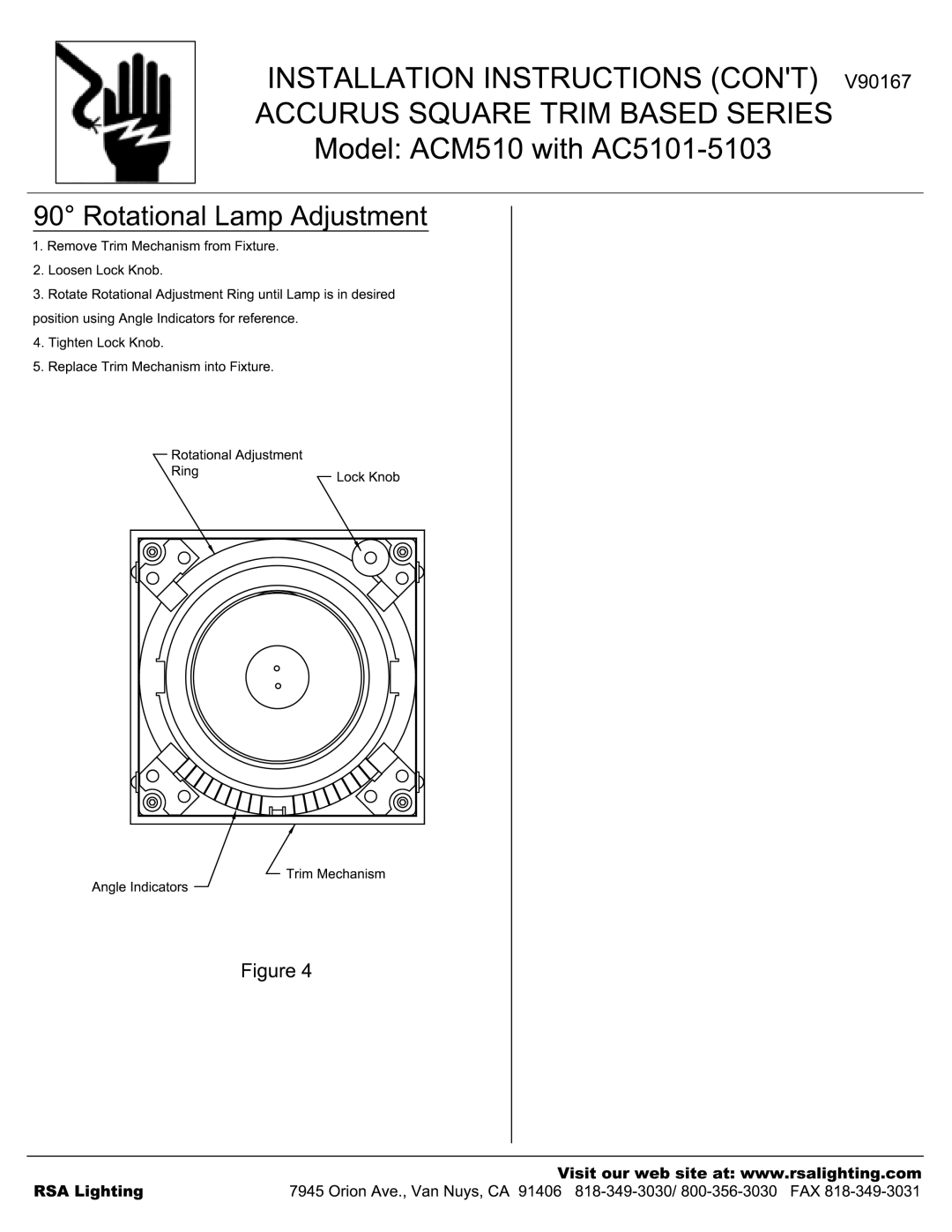 Cooper Lighting AC5101-5103 manual 