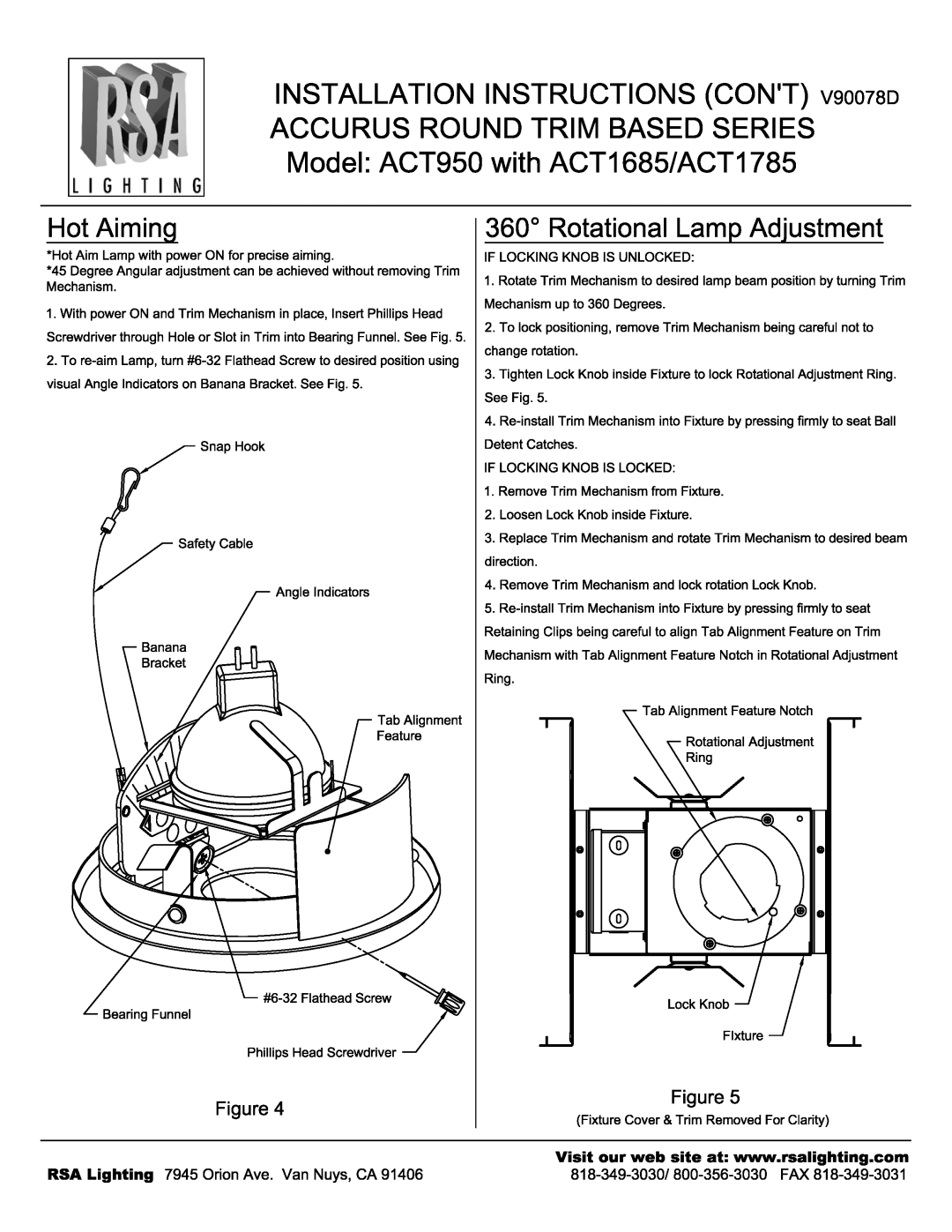 Cooper Lighting ACT1785 manual 