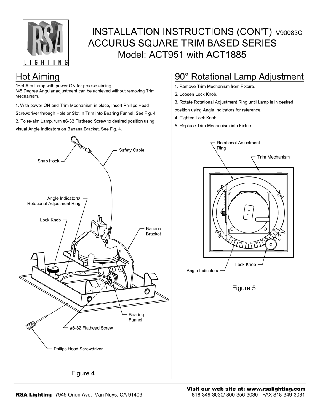 Cooper Lighting ACT1885 manual 