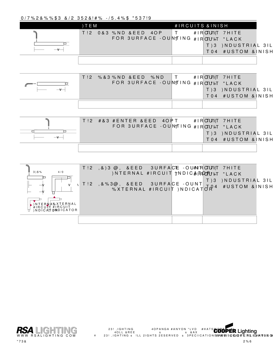 Cooper Lighting AR60S specifications Powerfeeds for Surface Mounted Busway, AR60PFS 