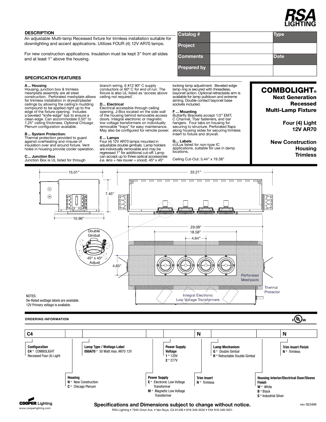 Cooper Lighting AR70 specifications Housing, System Protection, Junction Box, Electrical, Lamps, Mounting, Labels 