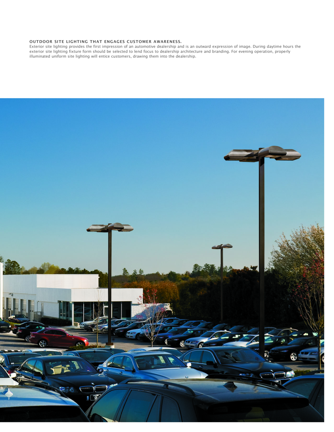 Cooper Lighting Architectural Area Luminaire manual Outdoor Site Lighting That Engages Customer Awareness 