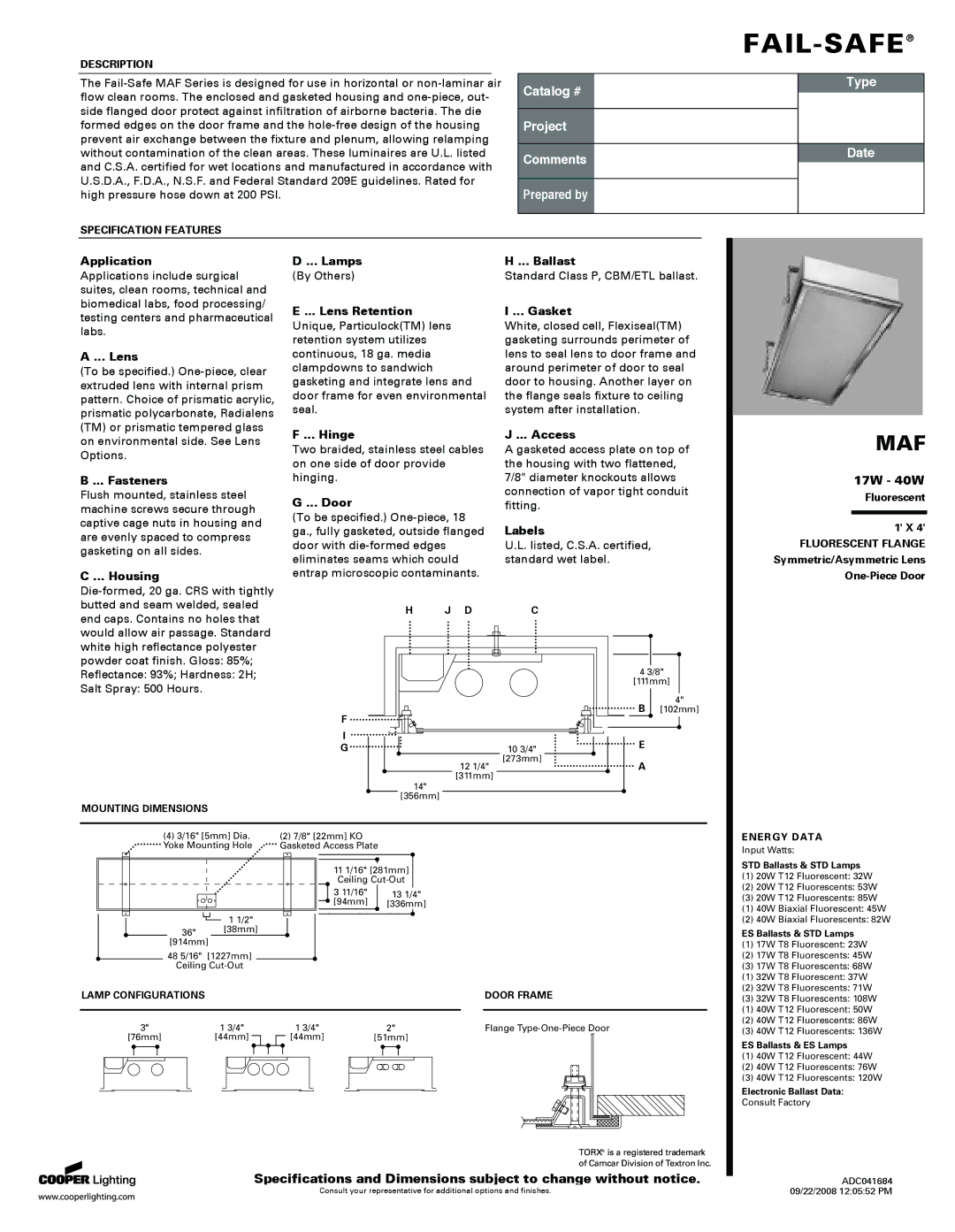 Cooper Lighting BETA 50 specifications Application, Fasteners, Housing, Lamps, Lens Retention, Hinge, Door, Ballast 