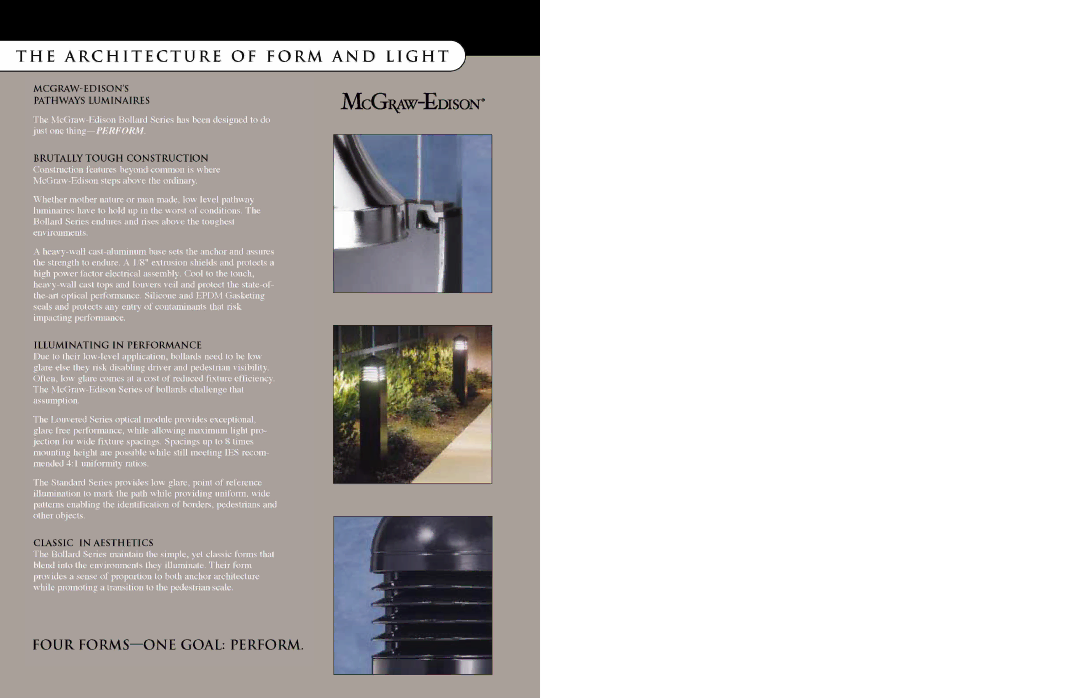 Cooper Lighting Bollard Series manual 