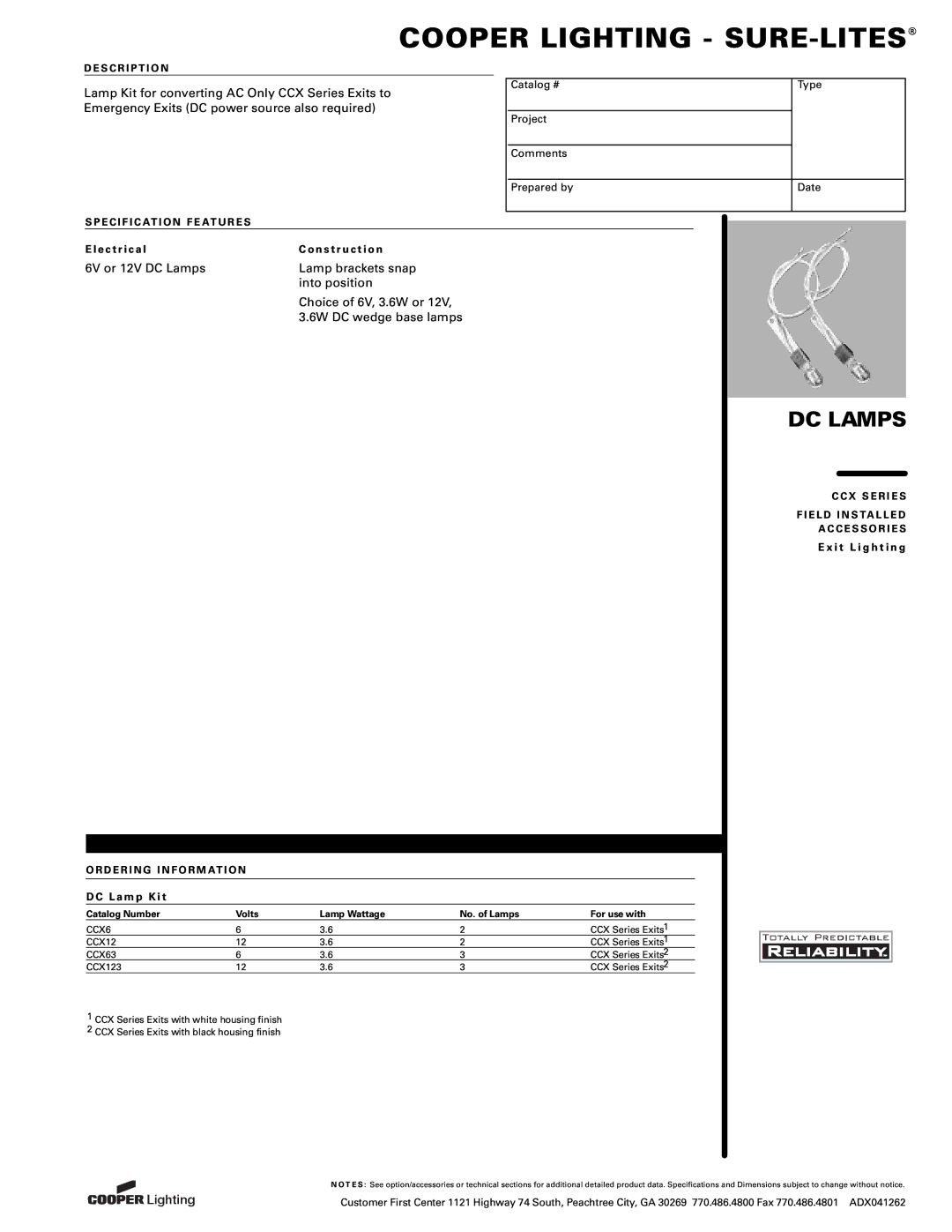 Cooper Lighting CCX Series manual    ,  ,        