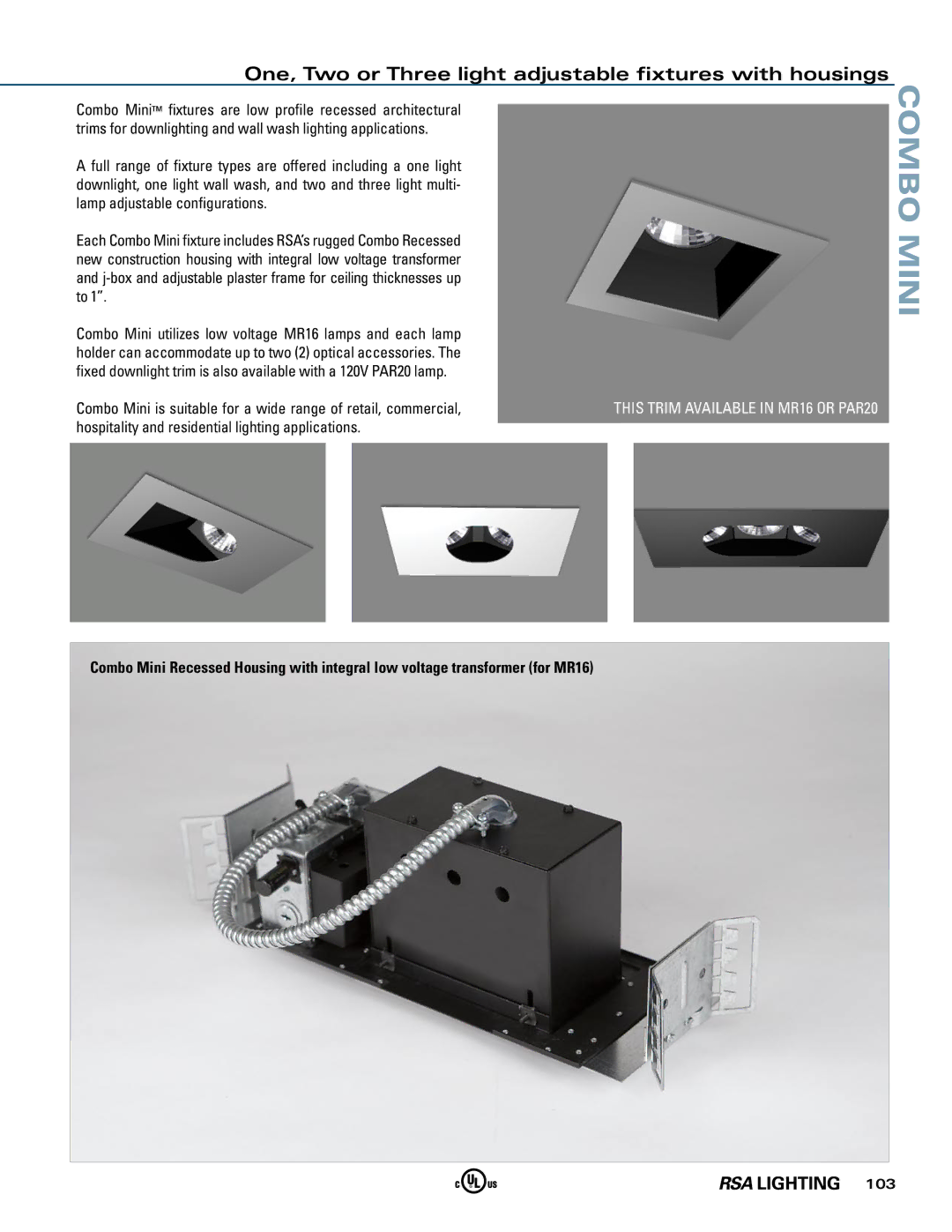 Cooper Lighting Combo Mini manual 