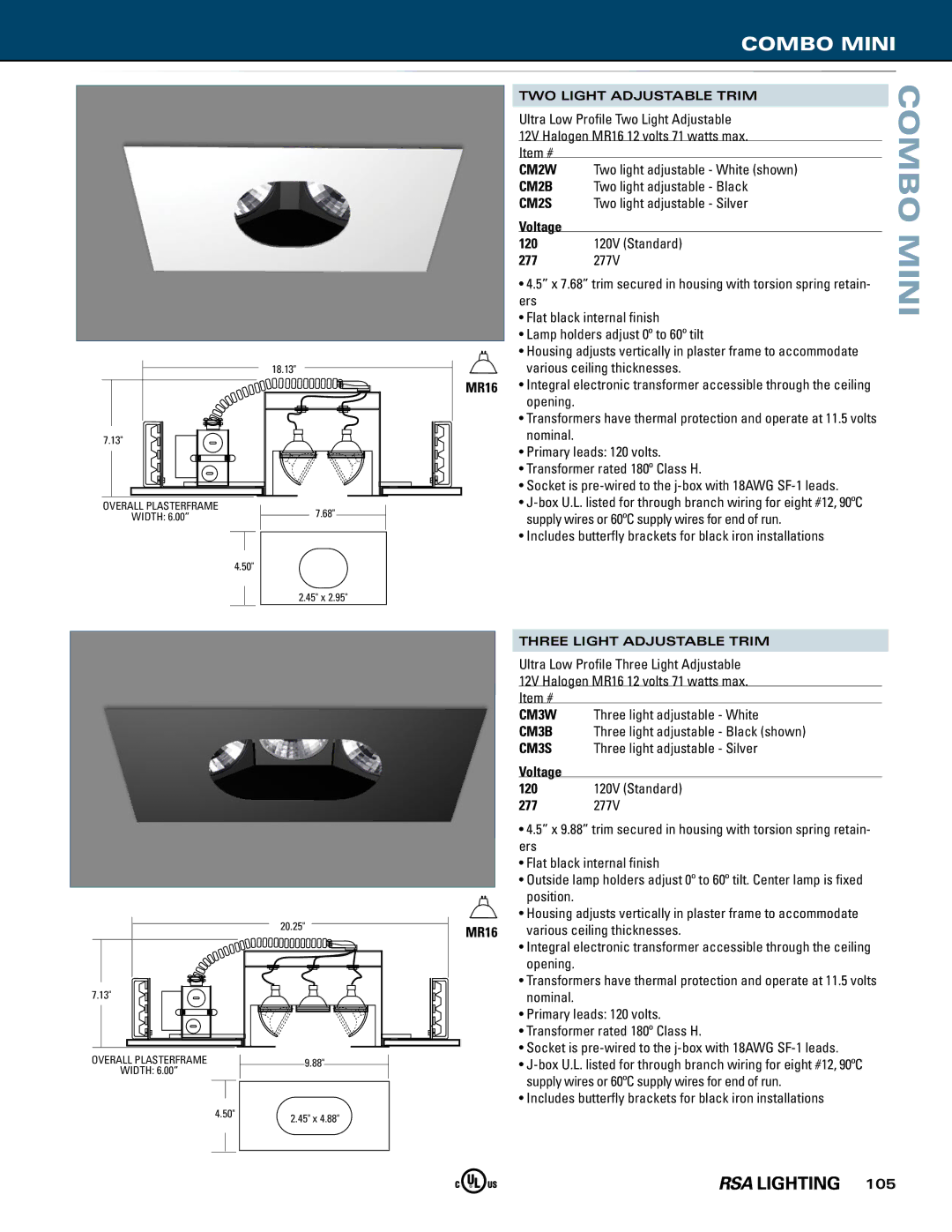 Cooper Lighting Combo Mini manual 105 