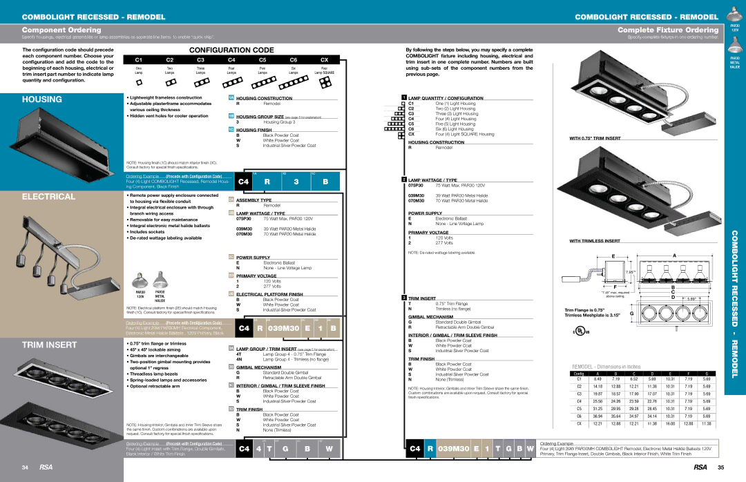 Cooper Lighting Combolight Recessed Lighting dimensions Combolight Recessed Remodel, C4 R 039M30 E 