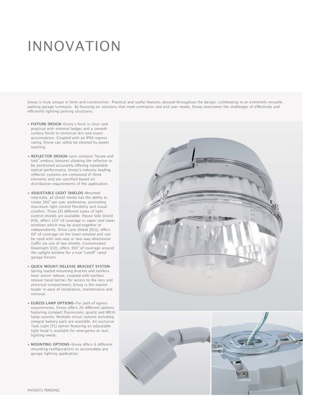 Cooper Lighting Envoy manual Innovation 