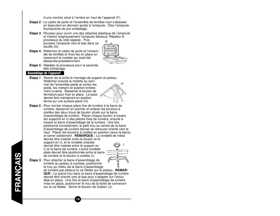 Cooper Lighting FCTS130 instruction manual Assemblage de l’appareil 