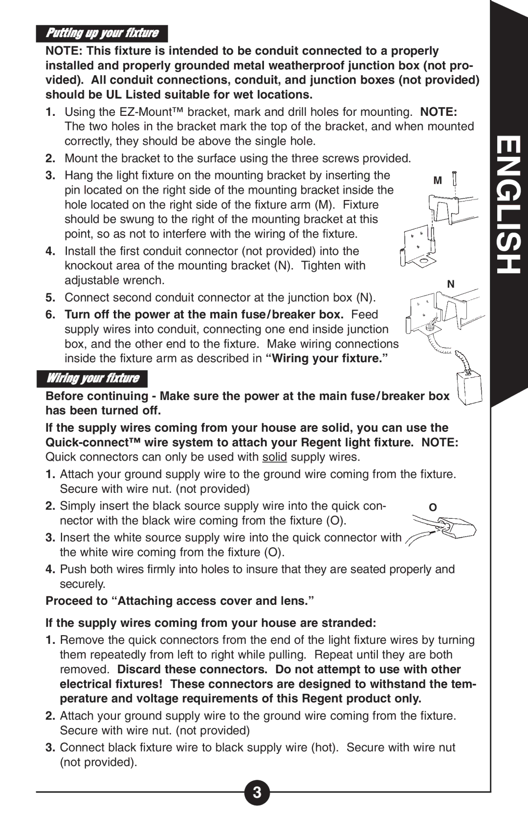 Cooper Lighting GT Series instruction manual Putting up your fixture, Wiring your fixture 