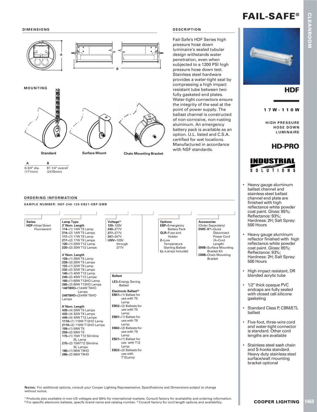 Cooper Lighting HDF dimensions Fail-Safe, Hdf, Hd-Pro 